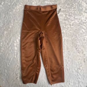 Skims Womens Bronze Shiny High-Waisted Seamless Shapewear Leggings Size XS NWOT